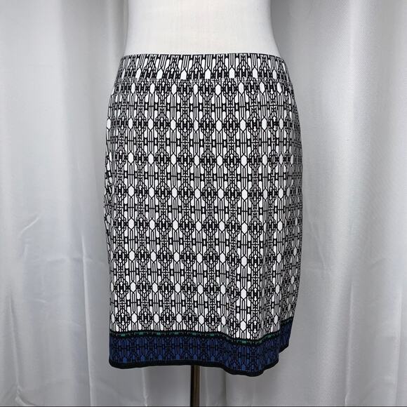 Max Edition Stretch Knit Pencil Skirt W/ Geo Print Sz Med - Picture 4 of 7